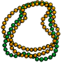 Gold and Green Mardi Gras Necklace
