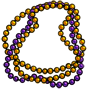 Gold and Purple Mardi Gras Necklace