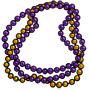 Purple and Gold Mardi Gras Necklace