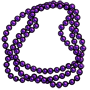 Purple Mardi Gras Necklace