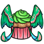 Lime Mirabilis Cupcake