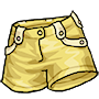 Pale Yellow Wide Shorts