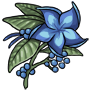 Blue Pinwheel Flower