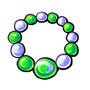 White and Green Beads