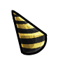 Black and Gold Left-Tilted Party Hat