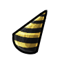 Black and Gold Right-Tilted Party Hat