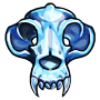 Azure Carved Crystal Skull