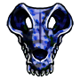 Indigo Carved Crystal Skull