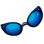 Blue Cat Eye Sunglasses