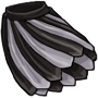 Black Ruffled Striped Skirt