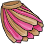 Pink Ruffled Striped Skirt