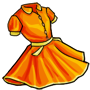 Amber Retro Buttoned Dress