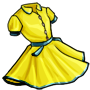 Lemon Retro Buttoned Dress