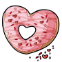 Amorous Heart Shaped Doughnut