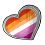 Lesbian Heart Pin