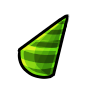 Lime Right-Tilted Party Hat