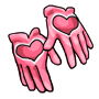 Pink Open Heart Gloves