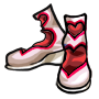 White Open Heart Boots