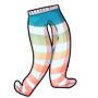 Pastel Striped Leggings