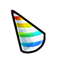 Rainbow Left-Tilted Party Hat