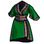 Green Swirl Edged Robes