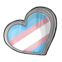 Transgender Heart Pin