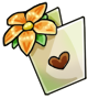 Orange Flower Valentine