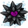 Black Water Flower Valentine