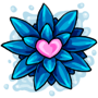 Blue Water Flower Valentine