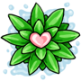 Green Water Flower Valentine