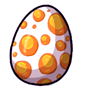 Orange Spotted Easter Egg