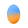 Blue and Orange Easter Egg