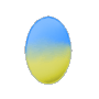 Blue and Yellow Easter Egg