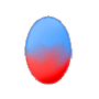 Red and Blue Easter Egg