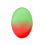 Red and Green Easter Egg