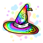 Areante Rainbow Witch Hat