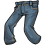 Blue-gray Wide Leg Jeans