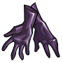 Female Satin Violet Gloves