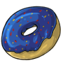 Blueberry Frosted Doughnut with Sprinkles