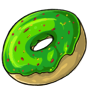 Lime Frosted Doughnut with Sprinkles