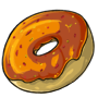 Orange Frosted Doughnut with Sprinkles