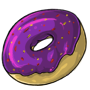 Plum Frosted Doughnut with Sprinkles