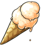 Peach Ice Cream Cone