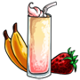 Banana and Strawberry Milkshake