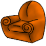 Orange Swirl Chair