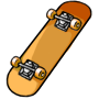 Orange Skateboard