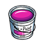 Bucket of Dark Pink Paint